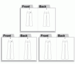 8157 VOG STRETCH LO RISE YOKE PANTS LENGTHS EZ PATTERN 14-20