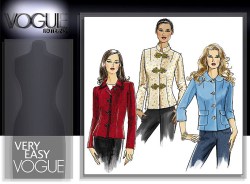 8161 SO EZ VOGUE UNLINED COLLAR JACKET PATTERN 6-12 Uncut