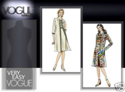 8187 EZ VOGUE UNLINED COAT SLEEVES LENGTHS,  SHEATH DRESS PATTERN 6-12; 14-20 CHOICE UNCUT