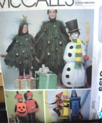 8199 SNOMAN TREE CRAYON APPLE PUMPKIN HAT PATTERN ADLT M KID 6