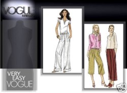 8201 EZ VOGUE BAG PANTS LENGTHS, CUFFS OR NOT PATTERN 14-20