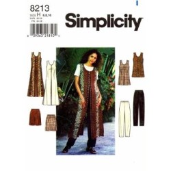 8213 SHORT-LONG TIE VEST PATTERN, PANTS, SHORTS PATTERN 12-16