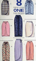 8220 MOCK WRAP PANEL SKIRT LENGTH PATTERN 8-12,10-14,12-16,20-24