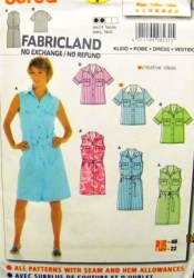 8231 SLEEVELESS SHIRTWAIST DRESS,SS TOP PATTERN 10-22