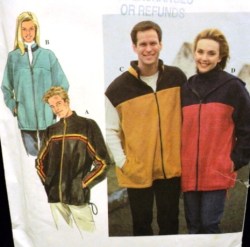 8231 SIMPLICITY UNISEX ZIPPY JACKET, VEST HOOD OR NOT PATTERN XS-MED
