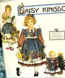 8236 DK GIRL EMPIRE DRESS, PINAFORE, 18''  DOLL PATTERN 3-6, 5-8