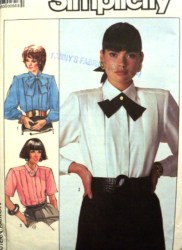 8237 PLEATED SS-LS COLLAR  BUTTON BLOUSE PATTERN 8,14