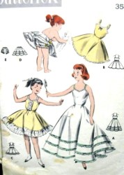 8241 GIRLS SZ 4 50S SLIPS LENGTHS,PETTICOATS,PANTIES PATTERN