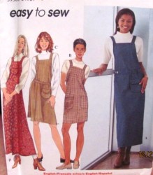 8243 STRAPPY ST-FLARE JUMPER LENGTHS,POUCH BLT PATTERN 4-8,10-14