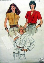 8243 EZ VOGUE LOOSE SHAPE BLOUSE SLEEVES OR NOT PATTERN 12-16