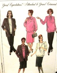 8252 MATERNITY SS-LS BLOUSE,PANTS,SKIRT,JACKET PATTERN 12-16