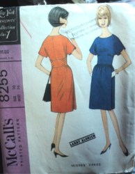 8255 LARRY ALDRICH MIDRIFF KIMONO SLV DRESS 66 PATTERN 16 36
