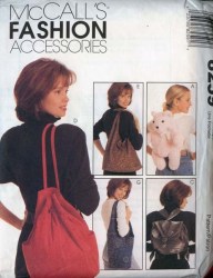 8259  805 MCCALLS BEAR/ ZIP BACKPACKS, 15'' SLING, SLOUCH, TOTES BAG PATTERN UNCUT