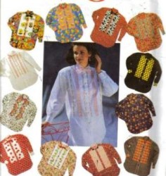 8260 SIMPLICITY CHARMING TUXEDO INSET COLLAR SHIRT, BOW TIE PATTERN 6-24 XS- XL