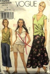 8269 EZ WRAP TIE TOP,LONG CIRCLE SKIRT,BOTTOMS PATTERN 6-10