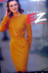 8283 VOGUE L.S. FIT TUCK WAIST DRESS EZ PATTERN 12-16,18-22