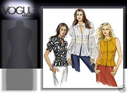 8196 VOGUE RUFFLE COLLAR INSET TOP SLVS OR NOT PATTERN 8-12