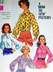 8299 1969 BUTTON BLOUSE, ASCOT PATTERN 10