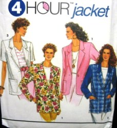 8301 4 HR 1 BUTTON SS-LS COLLAR JACKET PATTERN 6-12,10-16,18-24