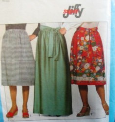 8303 JIFFY FLARE SKIRT 2 LENGTHS, SASH 77 PATTERN 14 28''
