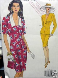 8323 VOGUE SEMI FIT TOP,  SHORTER SKIRT EASY PATTERN 8-12 UNCUT