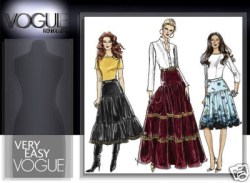8327 EZ VOGUE YOKE RUFFLE SKIRT LENGTHS PATTERN 14-20