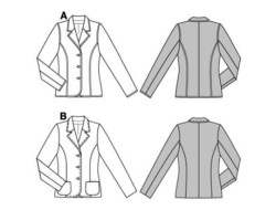 8339 INTERESTING CLOSE FIT POCKET BLAZER PATTERN 10-20