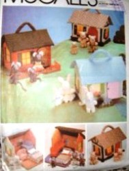 8346 MCCALLS MINI CARRY-ALONG MOUSE HOUSE,  FURNITURE, FAMILY DOLL PATTERN
