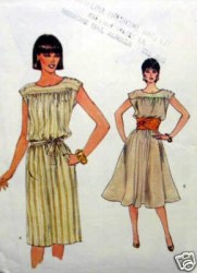 8347 VOGUE EZ A-LINE- FLARE LONGER CAP DRESS PATTERN 12-14