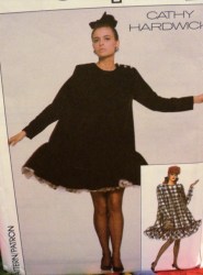 8349 Simplicity SUPER SWING VERY LOOSE LS RUFFLE FLOUNCE DRESS PATTERN 8-14; 12-18 choice