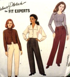 8356 McCalls  2 HR PALMER PLETSCH FIT PANTS LINED OR NOT PATTERN 14,18 choice uncut