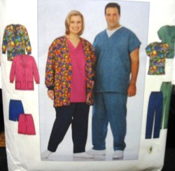 8357 UNISEX SCRUBS JACKET, TOP,PANTS,SHORTS PATTERN S-XL