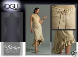 8364 VOGUE FLARE YOKE DRAWSTRING RUFFLE SKIRT PATTERN 6-10 uncut