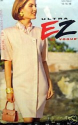 8365 EZ VOGUE SHORTER TAPER ASYMMETRICAL DRESS PATTERN 14-24 2 SZS