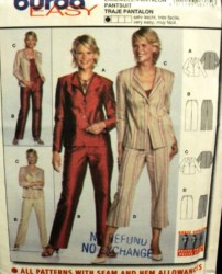 8375 EZ BURDA SUIT JACKET, PANTS LENGTHS PATTERN 6-20 PTE