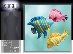 8377 VOGUE STUFFED ANGELIC TROPICAL FISH PILLOW PATTERN