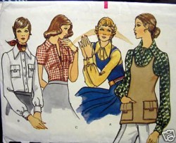 8385 VOGUE STRETCH TANK TOP, SS-LS SHIRT 70S PATTERN 12