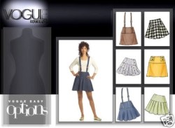 8395 VOGUE SHORT SKIRTS PLEATS / STRAPS OR NOT PATTERN 6-20 2 SZS