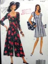 8401 SO EZ VOGUE  WIDE LEG SS-LS JUMPSUIT LENGTHS PATTERN 8-12