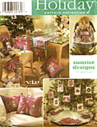 8402 POINSETTIA QUILT ORNMENT,SKIRT,ANGEL,STOCKING,PILLO PATTERN