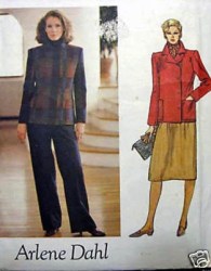 8404 VOGUE ARLENE DAHL JACKET,  STRAIGHT SKIRT, PANTS EZ PATTERN 12 UNCUT