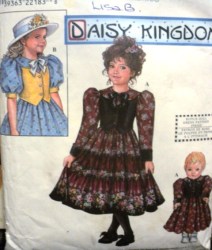 8404 DK GIRL SS-LS TIED CIRCLE DRESS,18''DOLL PATTERN 3-6,5-8