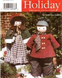 8415 46'' & 38'' BOY GIRL CAROLER HOLIDAY DOLLS PATTERN