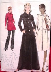8429 VOGUE CLASSY SEMI-FIT PRINCESS 70 COAT LENGTHS PATTERN 10 or 12 choice