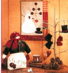 8442 325 15'' SNOWPEOPLE, QUILT, ORNAMENTS PATTERN