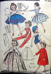 8453 20'' REVLON DOLL 50s PLAYSUIT,BRIDAL GOWN,PANTY PATTERN