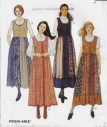 8455 LONG BUTTON DOWN EMPIRE JUMPER PATTERN 8,10