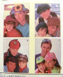 8460 ADULT/ KID 4  BIKE, NEWSBOY, HUNTER, FISHER HATS PATTERN