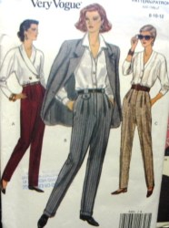 8461 EZ VOGUE TAPER PANTS CUFFS OR NOT PATTERN 8-12,14-18 choice uncut