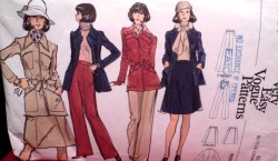 8474 VOGUE 1970S JACKET, BELT, , WIDE PANTS EZ PATTERN 12, 14 CHOICE